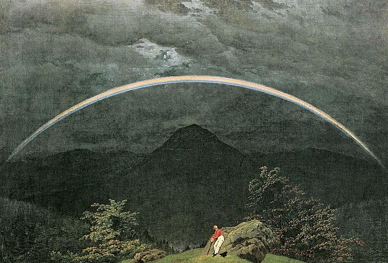 Caspar David Friedrich Gebirgslandschaft mit Regenbogen France oil painting art